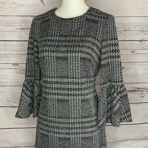 Calvin Klein black/gray tweed dress size 8